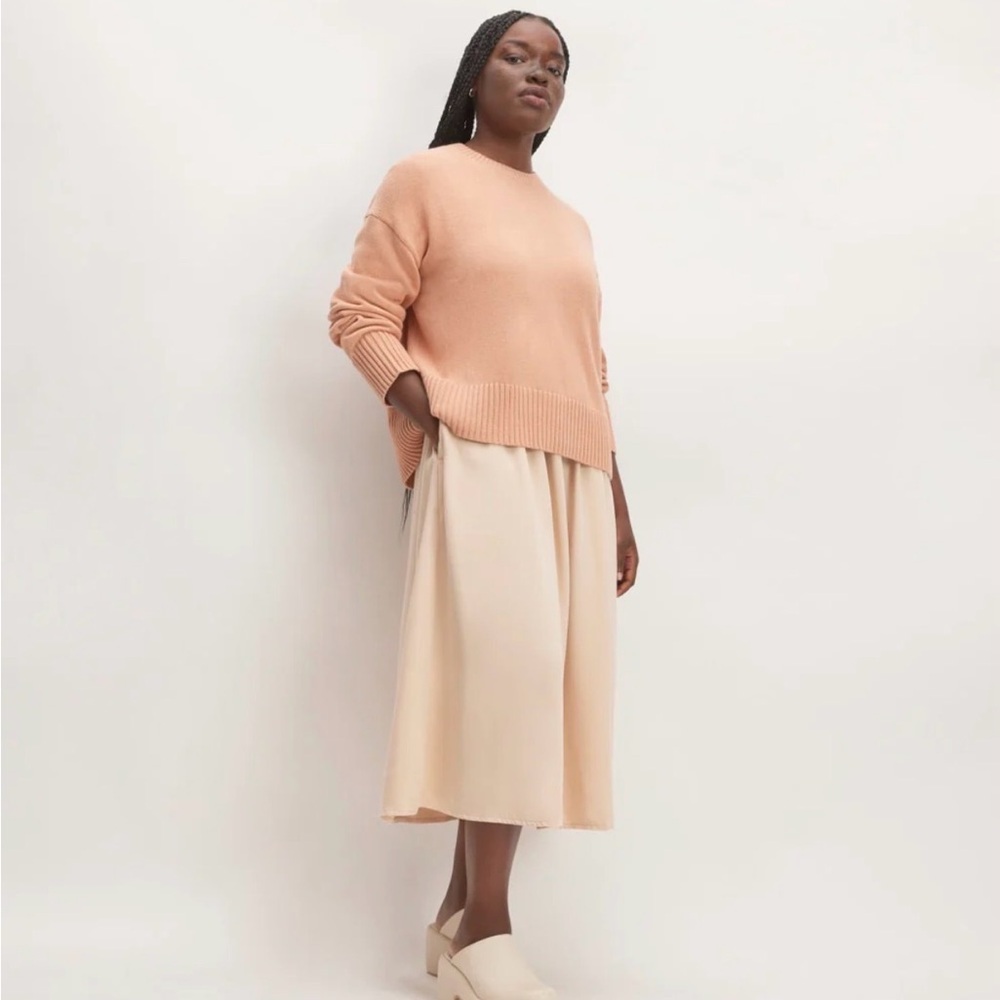 Everlane The Boxy Sweater Cropped Crewneck Knit Small - Picture 3 of 11
